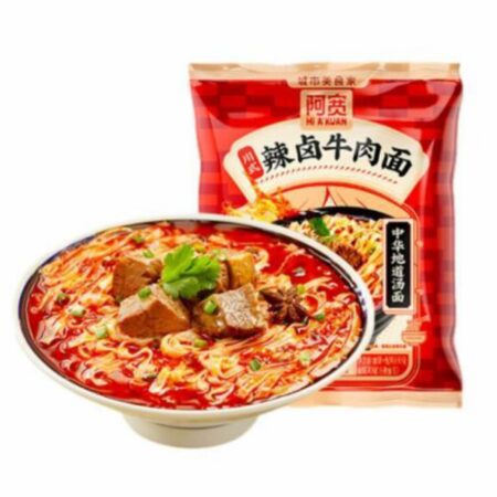 阿宽 川式辣卤牛肉味面 110g AK Sichuan Noodle Soup- Spicy Stewed Beef