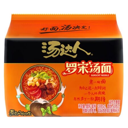 统一汤达人经典五入-罗宋汤面 128g✖️5 Unif Instant Noodle Borscht Flavor