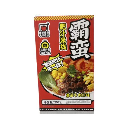 霸蛮-肥汁米线 番茄牛肉 297g BM Spicy Instant Vermicelli Tomato Flavor