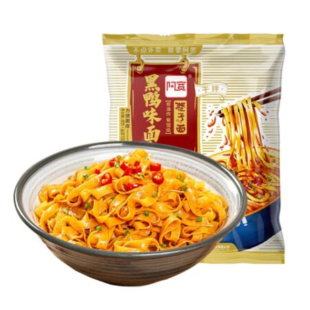 阿宽 巷子面黑鴨味面皮 100g AK Sichuan Broad Noodle- Sweet and Spicy