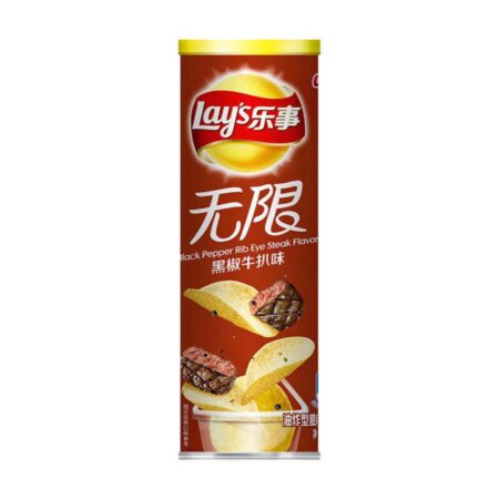 乐事 无限黑椒牛扒味 90g Lay's Potato Crisps Black