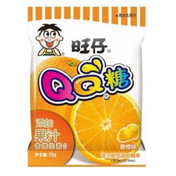 旺仔QQ糖 香橙味 70g WZ QQ Gummy- Orange