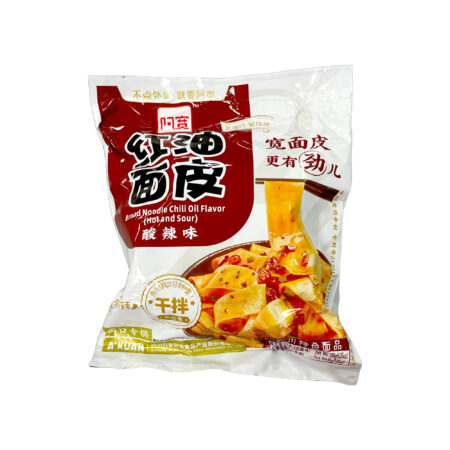 阿宽 红油面皮 酸辣味* 115g Akuan Sichuan Broad Noodle - Sour & Hot(Bag) 115g