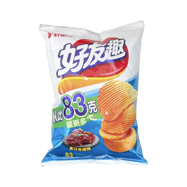 好友趣薯片 多汁牛排味* 83g HLY Potato Chips Juice Steak Flavour