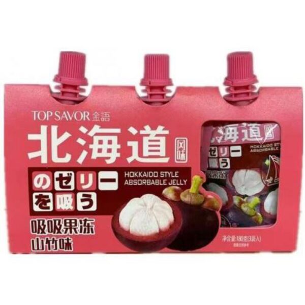 金语北海道风味吸吸果冻 山竹味 180g JY Hokkaido Sucking Jelly Mangosteen Flavour