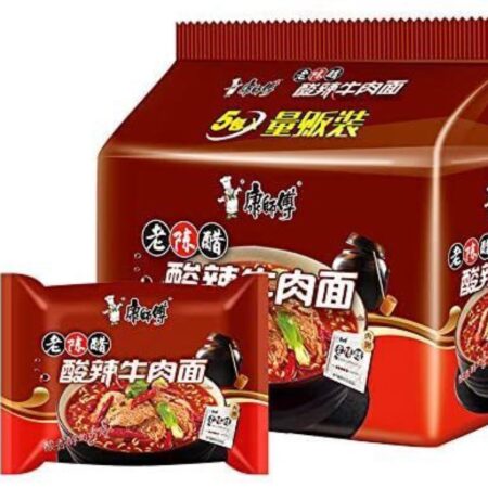 康师傅经典五入-酸辣牛肉*KSF Instant Noodles - Hot & Sour Artificial Beef Flavour 5 in 1