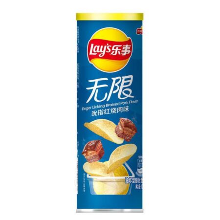 乐事 无限吮指红烧肉味 90g Lay's Potato Crisps Braised