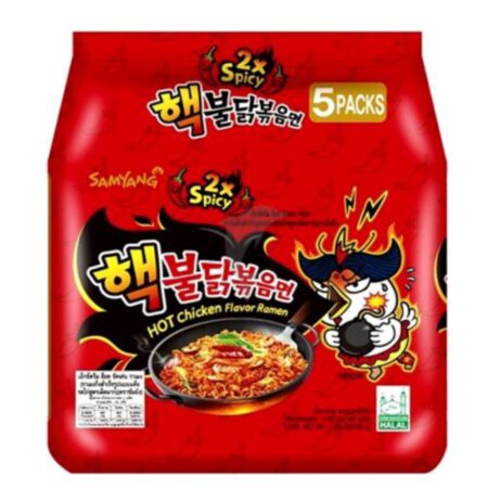 三养火鸡面双倍辣五连包* 700g SY Double Spicy Hot Chicken Ramen Multi