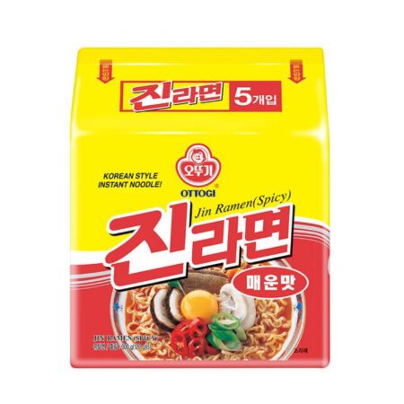 OTTOGI 劲辣拉面五连包*120g✖️5 Jin Ramen Multipack Spicy