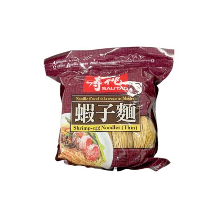 寿桃 袋装虾子面（幼）454g SSF Shrimp Egg Noodle Fine Thin