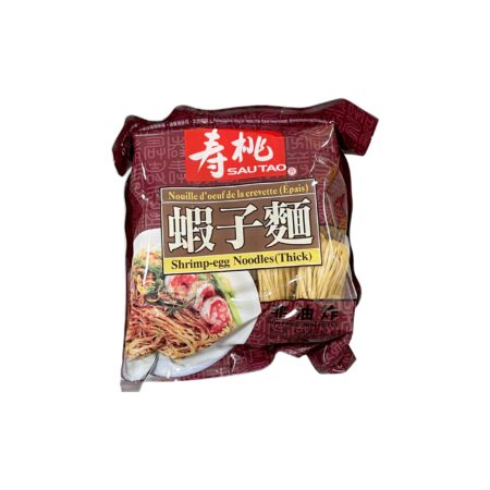 寿桃 袋装虾子面（粗）454g SSF Shrimp Egg Noodle Thick