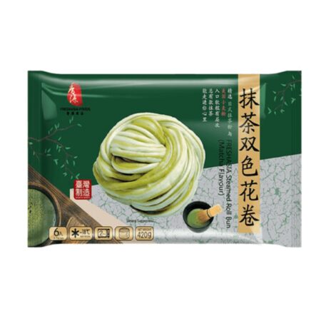 香源抹茶双色花卷 420g Freshasia Steamed Roll Bun（Matcha Flavor）