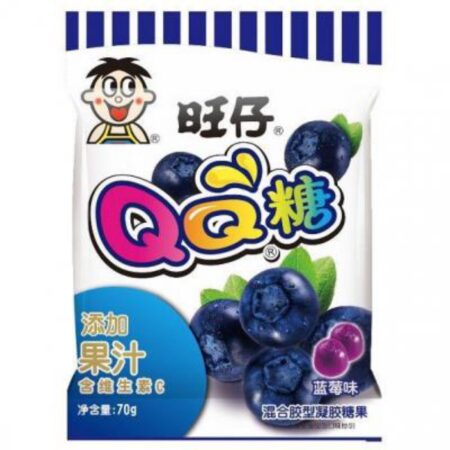 旺仔QQ糖 蓝莓味 70g WZ QQ Gummy- Blueberry