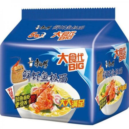 康师傅经典五入-鲜虾鱼板 490g KSF Instant Noodle- Fresh Shrimp Fishboard 5packs