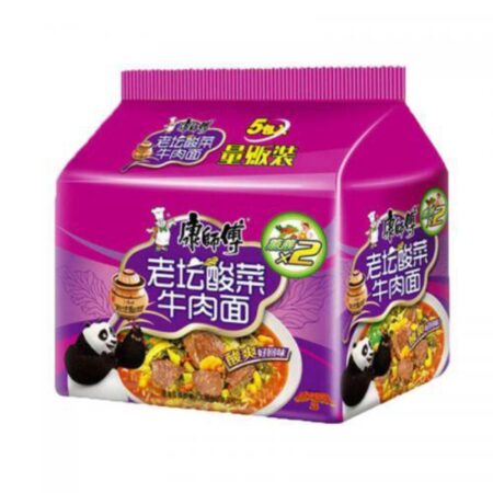 康师傅经典五入-酸菜牛肉* KSF Sauerkraut Beef Instant Noodle 5packs