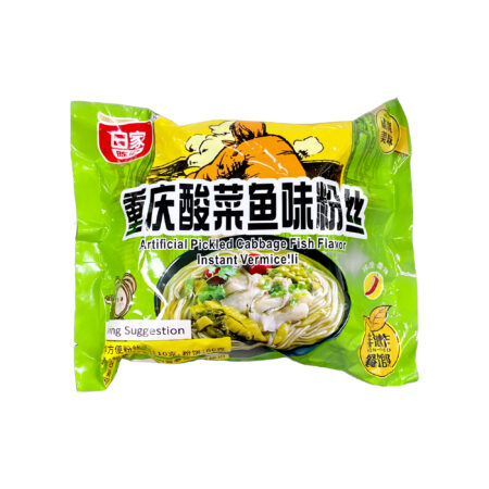 白家陈记 重庆酸菜鱼味粉丝*110g BJ Instant Sweet Potato Noodle Bag-Cabbage Flavour 110g