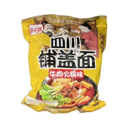 阿宽 四川铺盖面袋 牛肉火锅味 AK Sichaa Brad Nodle-Be Parour Bag) 120g