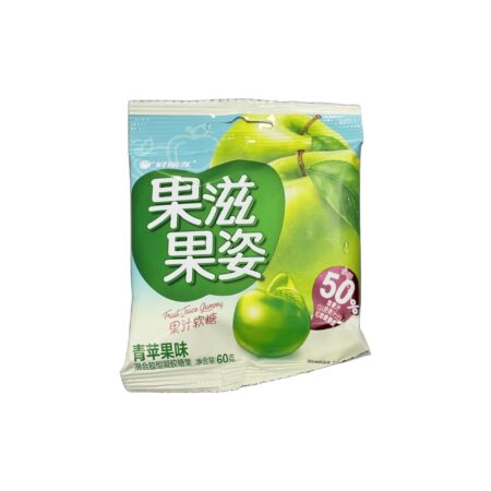 好丽友果滋果滋 青苹果味 60g HLY Fruit Gummy Crisp Apple Flavor