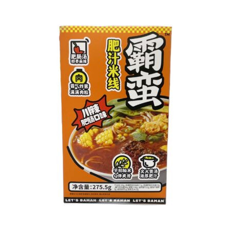 霸蛮-肥汁米线 川辣肥肠 275.5g BM Spicy Instant Vermicelli Sichuan Spicy Flavor