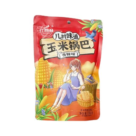 红谷林玉米锅巴-香辣味 106g HGL Corn Cracker Spicy Flavour 106