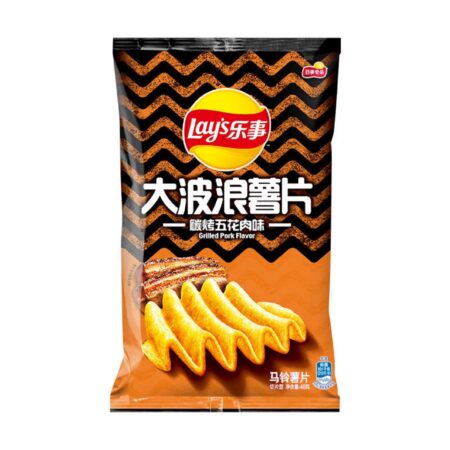 乐事 大波浪薯片 碳烤五花肉*70g Lay's Big Wave Potato Roasted Pork