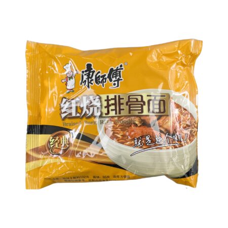 康师傅经典单包 红烧排骨 KSF Instant Noodles- Roasted Artificial Pork Flavor 103g