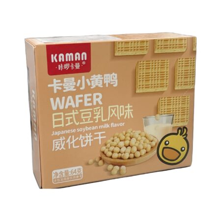 卡曼威化饼干-日式豆乳味 64g Kaman Wafer Biscuit-Soy Milk Flavor