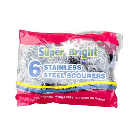 Super Bright 钢丝球* 6个 Super Bright 6 Stainless Steel Scourers