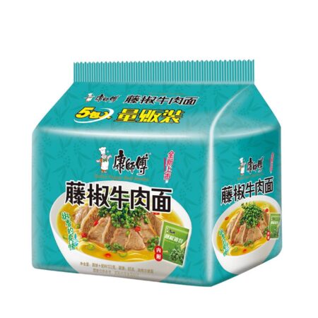 康师傅经典五入-藤椒牛肉*KSF Instant Noodles-Artificial Beef With Chilli Flavour 5 in 1