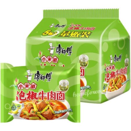 康师傅经典五入-泡椒牛肉*KSF Instant Noodles- Picked Chilli Artificial Beef Flavour  5 in 1