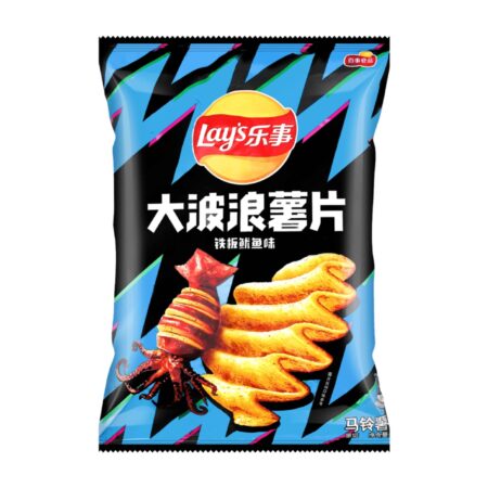 乐事大波浪薯片 鱿鱼味* 70g Lay‘s Potato Grilled Squid Flavour