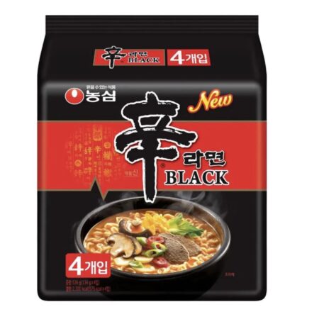 农心 辛拉面四连包 黑色*520g NS Shin Ramen Black Multi