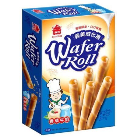 义美香草牛奶威化卷* 72g IM Vanilla Milk Water Roll 72g