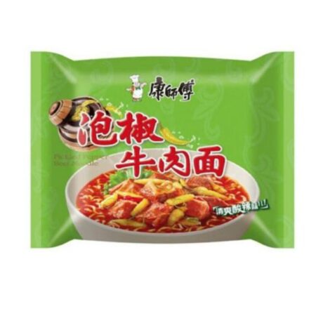 康师傅经典单包-泡椒牛肉*104g KSF Single Package-Beef With Pickled Pepper Flavor